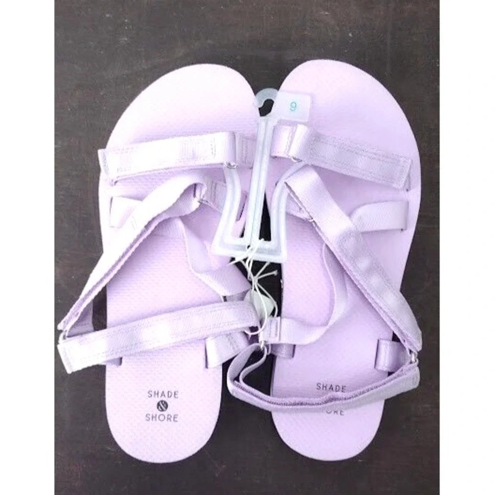 Shade‎ Shore Kids Lavender Sport Sandals Size 9 Adjustable Straps